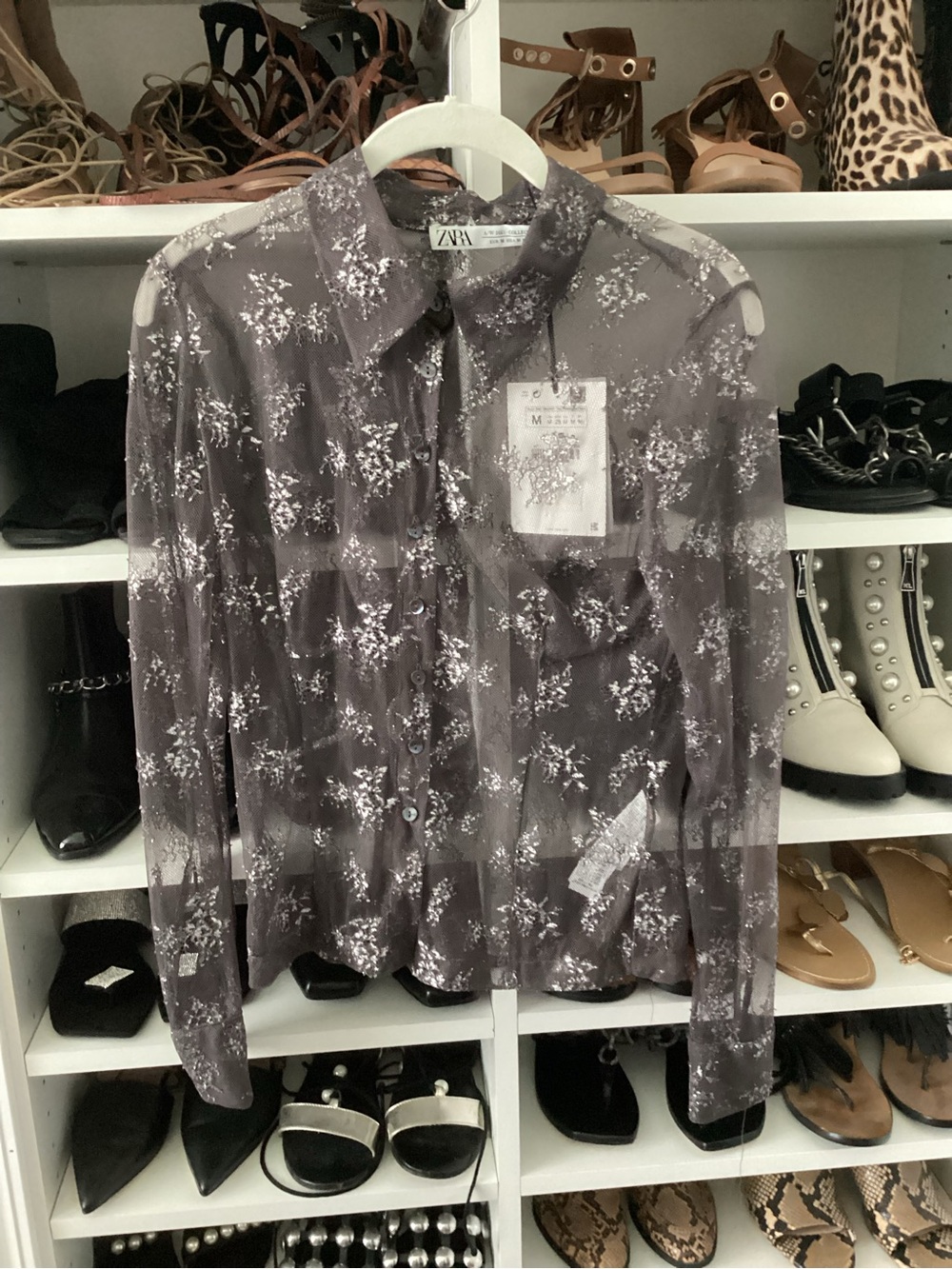 Zara Silver Blouse